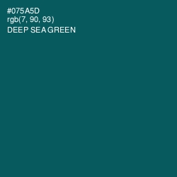 #075A5D - Deep Sea Green Color Image