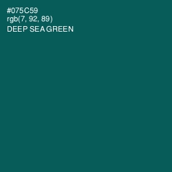 #075C59 - Deep Sea Green Color Image