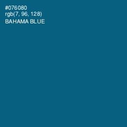 #076080 - Bahama Blue Color Image