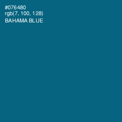 #076480 - Bahama Blue Color Image