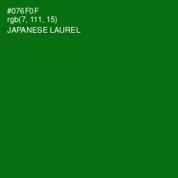 #076F0F - Japanese Laurel Color Image