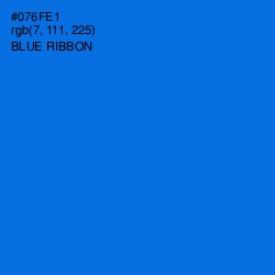 #076FE1 - Blue Ribbon Color Image