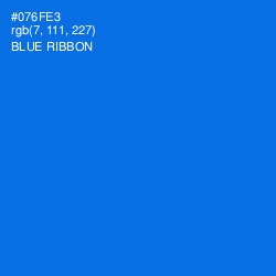 #076FE3 - Blue Ribbon Color Image