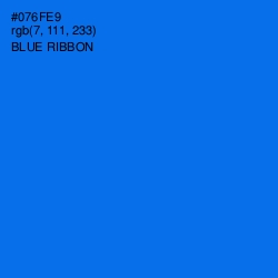 #076FE9 - Blue Ribbon Color Image