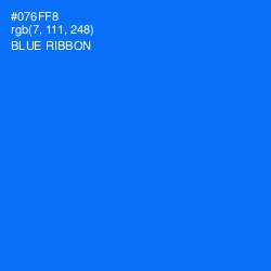 #076FF8 - Blue Ribbon Color Image