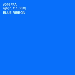 #076FFA - Blue Ribbon Color Image