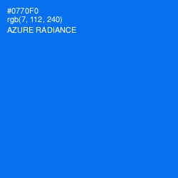 #0770F0 - Azure Radiance Color Image