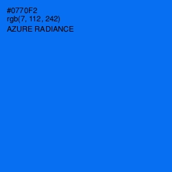 #0770F2 - Azure Radiance Color Image