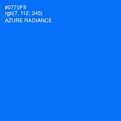 #0770F5 - Azure Radiance Color Image