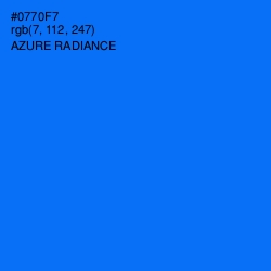 #0770F7 - Azure Radiance Color Image