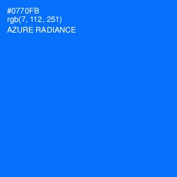 #0770FB - Azure Radiance Color Image