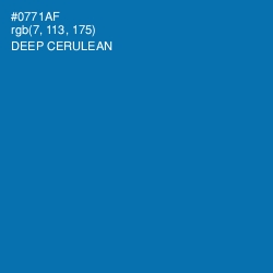 #0771AF - Deep Cerulean Color Image