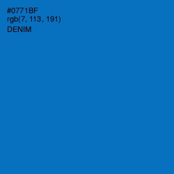 #0771BF - Denim Color Image