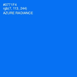 #0771F4 - Azure Radiance Color Image