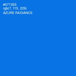 #0773E5 - Azure Radiance Color Image