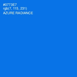 #0773E7 - Azure Radiance Color Image
