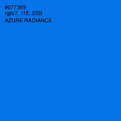 #0773E9 - Azure Radiance Color Image