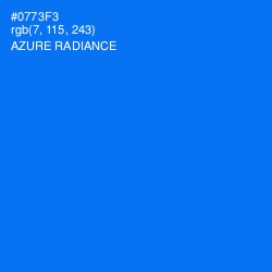 #0773F3 - Azure Radiance Color Image