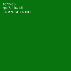 #07740D - Japanese Laurel Color Image