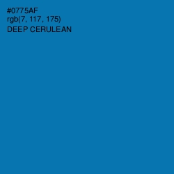 #0775AF - Deep Cerulean Color Image