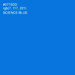 #0775DD - Science Blue Color Image