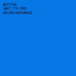 #0777E6 - Azure Radiance Color Image