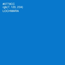 #0778CC - Lochmara Color Image