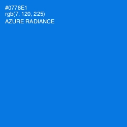 #0778E1 - Azure Radiance Color Image