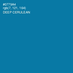 #0779A4 - Deep Cerulean Color Image