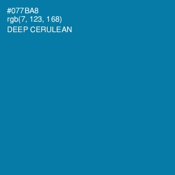 #077BA8 - Deep Cerulean Color Image