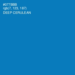 #077BBB - Deep Cerulean Color Image