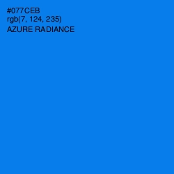 #077CEB - Azure Radiance Color Image