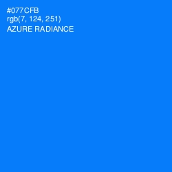 #077CFB - Azure Radiance Color Image