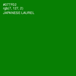 #077F02 - Japanese Laurel Color Image