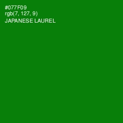 #077F09 - Japanese Laurel Color Image