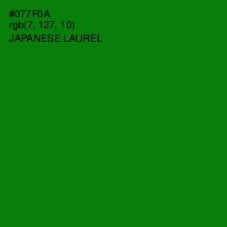 #077F0A - Japanese Laurel Color Image