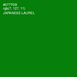#077F0B - Japanese Laurel Color Image