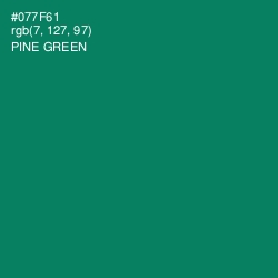 #077F61 - Pine Green Color Image