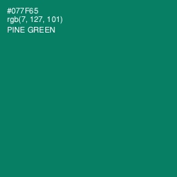 #077F65 - Pine Green Color Image