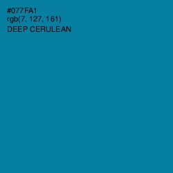 #077FA1 - Deep Cerulean Color Image