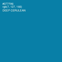 #077FA6 - Deep Cerulean Color Image