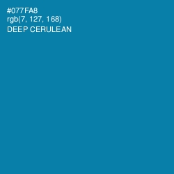 #077FA8 - Deep Cerulean Color Image