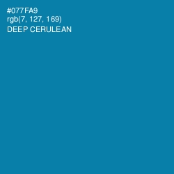 #077FA9 - Deep Cerulean Color Image