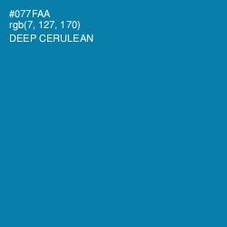 #077FAA - Deep Cerulean Color Image