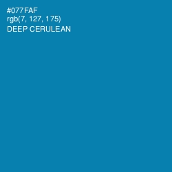 #077FAF - Deep Cerulean Color Image