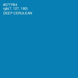 #077FB4 - Deep Cerulean Color Image