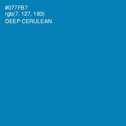 #077FB7 - Deep Cerulean Color Image