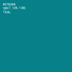 #07808A - Teal Color Image
