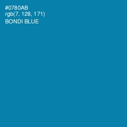 #0780AB - Bondi Blue Color Image
