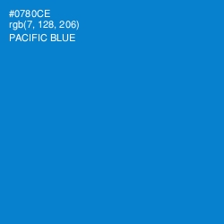 #0780CE - Pacific Blue Color Image